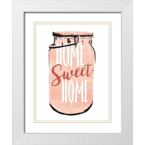Home Sweet White Modern Wood Framed Art Print with Double Matting by Villa, Mlli