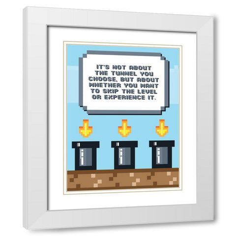 Experienced Gamer White Modern Wood Framed Art Print with Double Matting by Villa, Mlli