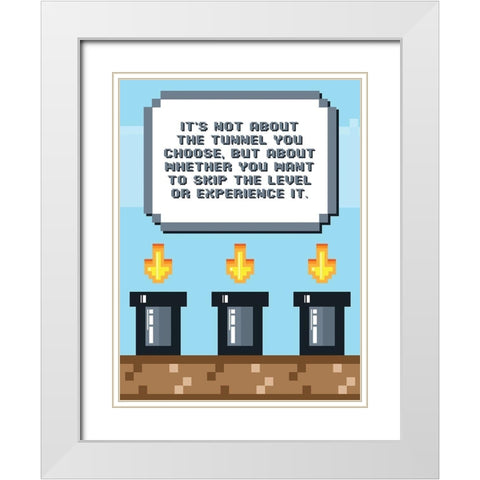 Experienced Gamer White Modern Wood Framed Art Print with Double Matting by Villa, Mlli
