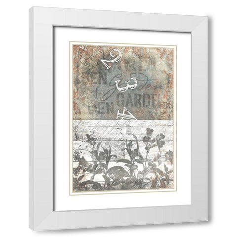 Garden Time White Modern Wood Framed Art Print with Double Matting by Villa, Mlli
