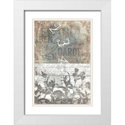 Garden Time White Modern Wood Framed Art Print with Double Matting by Villa, Mlli