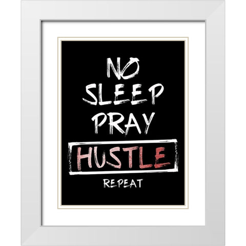 No Sleep White Modern Wood Framed Art Print with Double Matting by Villa, Mlli