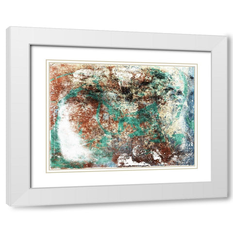 Rust Abstract White Modern Wood Framed Art Print with Double Matting by Villa, Mlli