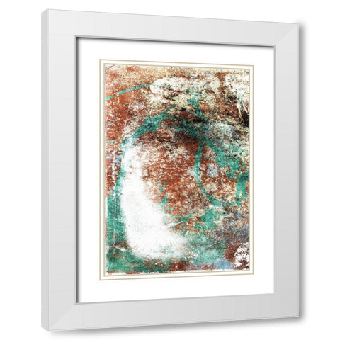 Rust Growth White Modern Wood Framed Art Print with Double Matting by Villa, Mlli