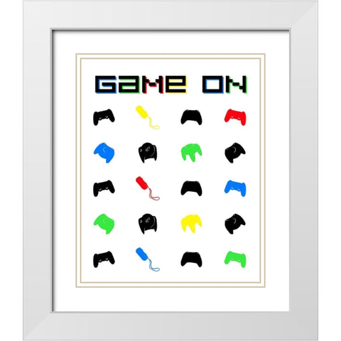 Gamer On Primary White Modern Wood Framed Art Print with Double Matting by Villa, Mlli