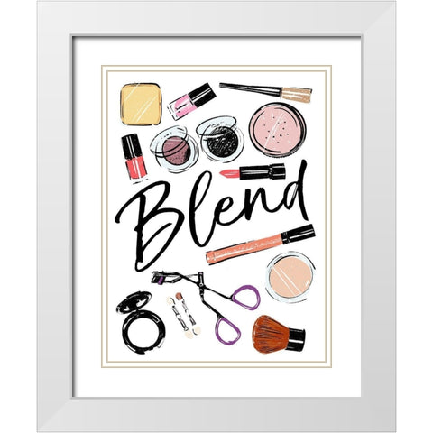 Blend White Modern Wood Framed Art Print with Double Matting by Villa, Mlli