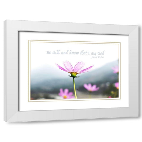 I Am God White Modern Wood Framed Art Print with Double Matting by Villa, Mlli