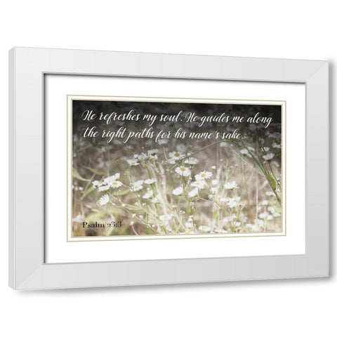 He Refreshes White Modern Wood Framed Art Print with Double Matting by Villa, Mlli