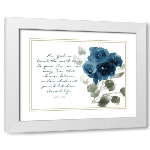 For God White Modern Wood Framed Art Print with Double Matting by Villa, Mlli