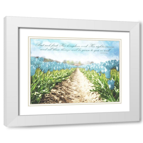 But Seek White Modern Wood Framed Art Print with Double Matting by Villa, Mlli