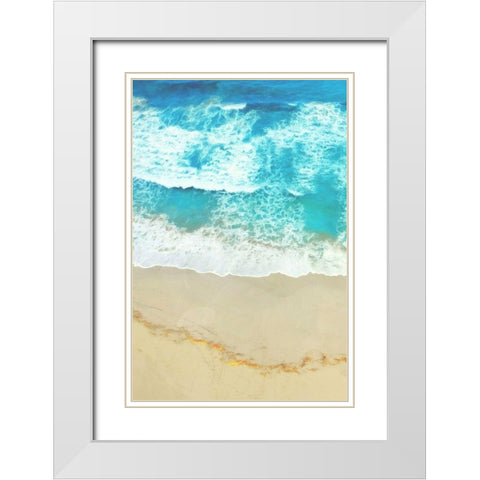 Take A Swim White Modern Wood Framed Art Print with Double Matting by Villa, Mlli
