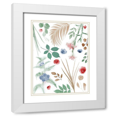 Assorted Arrangement White Modern Wood Framed Art Print with Double Matting by Villa, Mlli