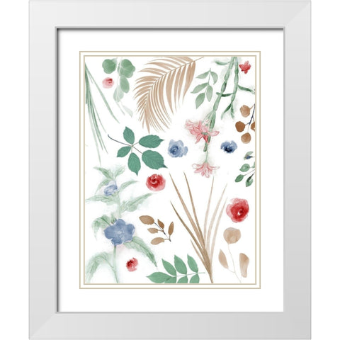 Assorted Arrangement White Modern Wood Framed Art Print with Double Matting by Villa, Mlli