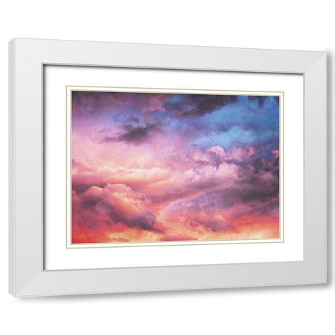 Colorful Cloud White Modern Wood Framed Art Print with Double Matting by Villa, Mlli