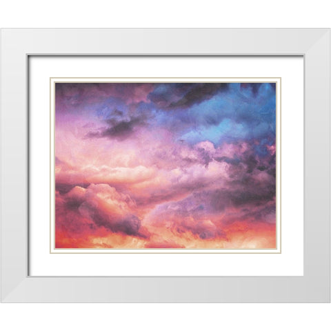 Colorful Cloud White Modern Wood Framed Art Print with Double Matting by Villa, Mlli