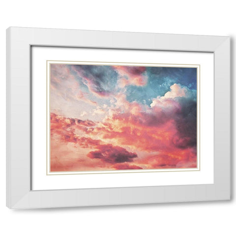 Colorful Cloud Mate White Modern Wood Framed Art Print with Double Matting by Villa, Mlli