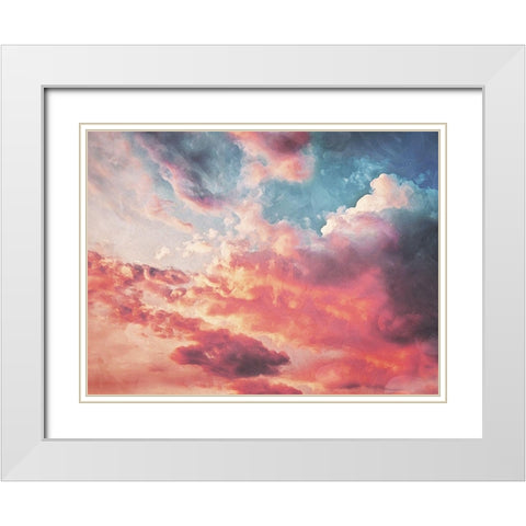 Colorful Cloud Mate White Modern Wood Framed Art Print with Double Matting by Villa, Mlli