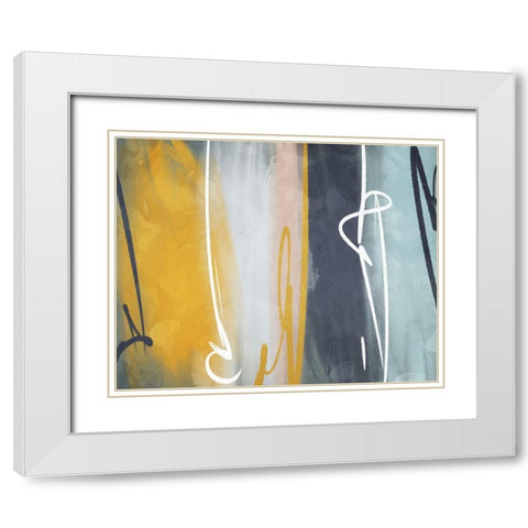 Flow White Modern Wood Framed Art Print with Double Matting by Villa, Mlli