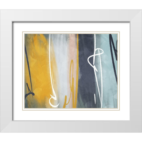 Flow White Modern Wood Framed Art Print with Double Matting by Villa, Mlli