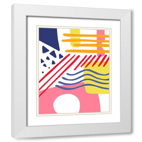 Confusion White Modern Wood Framed Art Print with Double Matting by Villa, Mlli