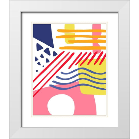 Confusion White Modern Wood Framed Art Print with Double Matting by Villa, Mlli