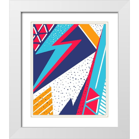 Strike White Modern Wood Framed Art Print with Double Matting by Villa, Mlli