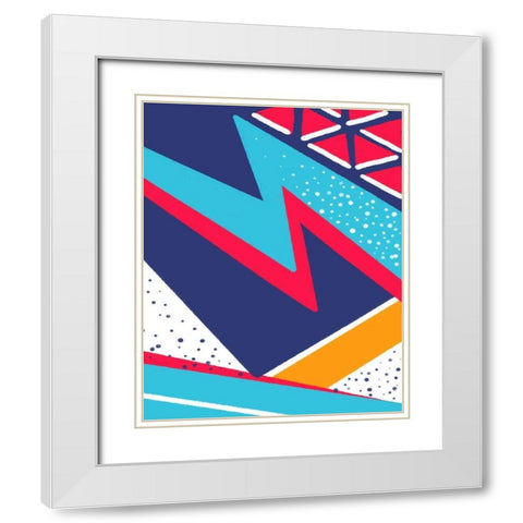 Push White Modern Wood Framed Art Print with Double Matting by Villa, Mlli