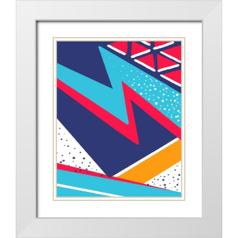 Push White Modern Wood Framed Art Print with Double Matting by Villa, Mlli