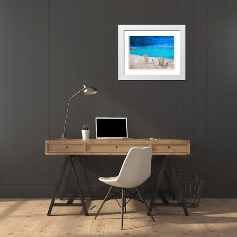 Just About To Relaxing White Modern Wood Framed Art Print with Double Matting by Villa, Mlli
