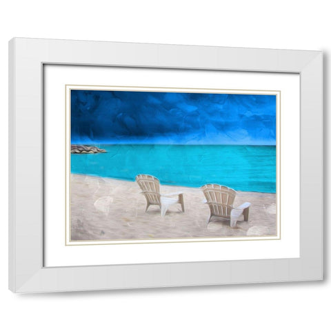 Just About To Relaxing White Modern Wood Framed Art Print with Double Matting by Villa, Mlli