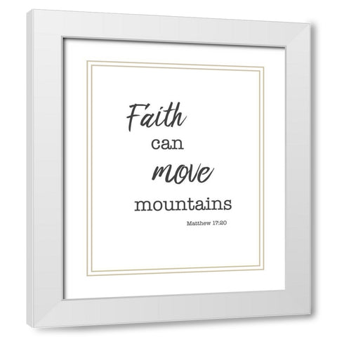 Faith White Modern Wood Framed Art Print with Double Matting by Villa, Milli