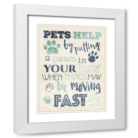 Pets Help White Modern Wood Framed Art Print with Double Matting by Villa, Mlli