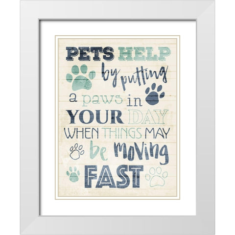 Pets Help White Modern Wood Framed Art Print with Double Matting by Villa, Mlli