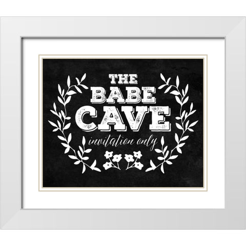 The Babe Cave White White Modern Wood Framed Art Print with Double Matting by Villa, Mlli