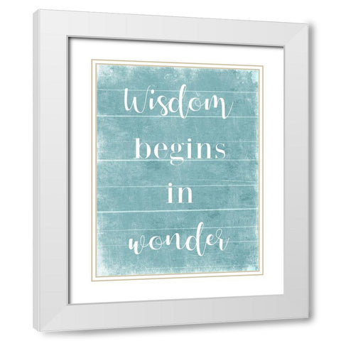 Wisdom White Modern Wood Framed Art Print with Double Matting by Villa, Mlli
