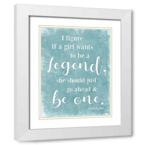 Legend White Modern Wood Framed Art Print with Double Matting by Villa, Mlli