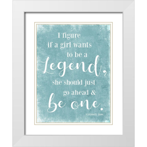 Legend White Modern Wood Framed Art Print with Double Matting by Villa, Mlli