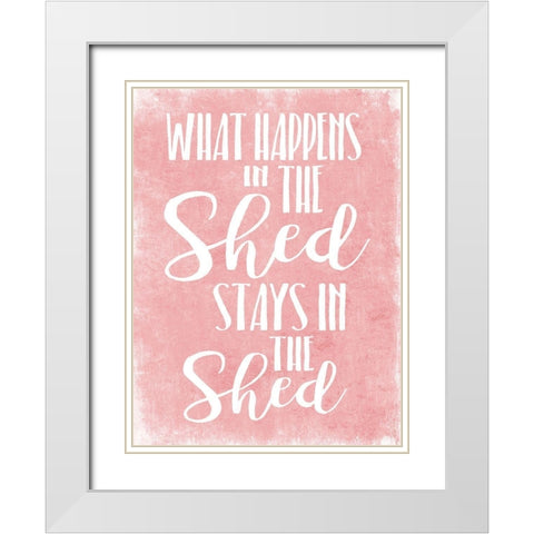 What Happens White Modern Wood Framed Art Print with Double Matting by Villa, Mlli