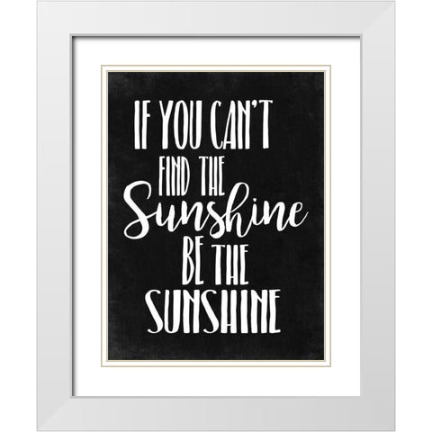 Sunshine B/W White Modern Wood Framed Art Print with Double Matting by Villa, Mlli