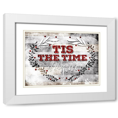 Tis The Time White Modern Wood Framed Art Print with Double Matting by Villa, Mlli