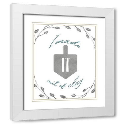 I Made It White Modern Wood Framed Art Print with Double Matting by Villa, Milli