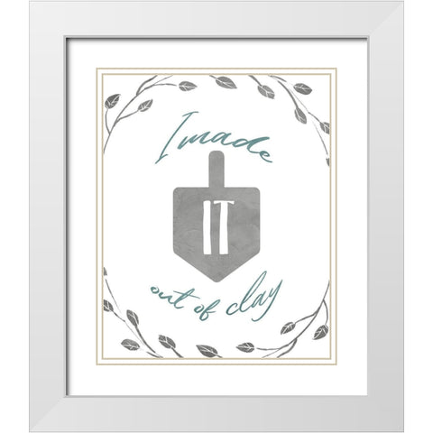 I Made It White Modern Wood Framed Art Print with Double Matting by Villa, Milli