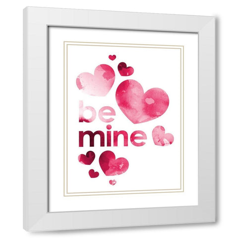 Be Mine White Modern Wood Framed Art Print with Double Matting by Villa, Milli