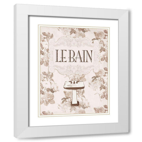 Le Bain White Modern Wood Framed Art Print with Double Matting by Villa, Milli