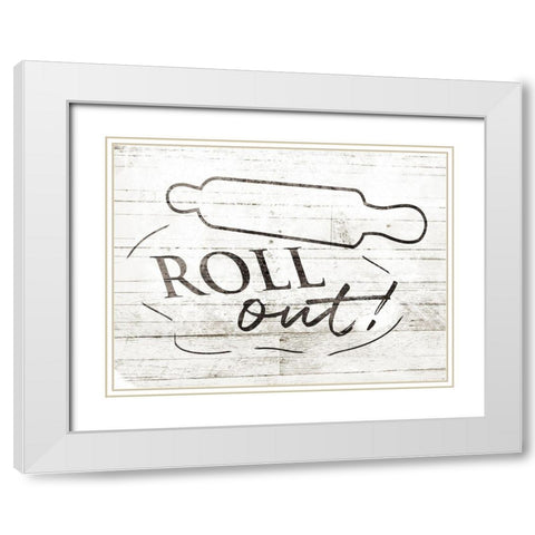 Roll Out White Modern Wood Framed Art Print with Double Matting by Villa, Milli