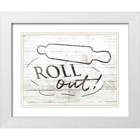 Roll Out White Modern Wood Framed Art Print with Double Matting by Villa, Milli
