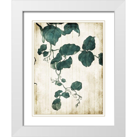 Hanging Leaves 2 White Modern Wood Framed Art Print with Double Matting by Villa, Milli