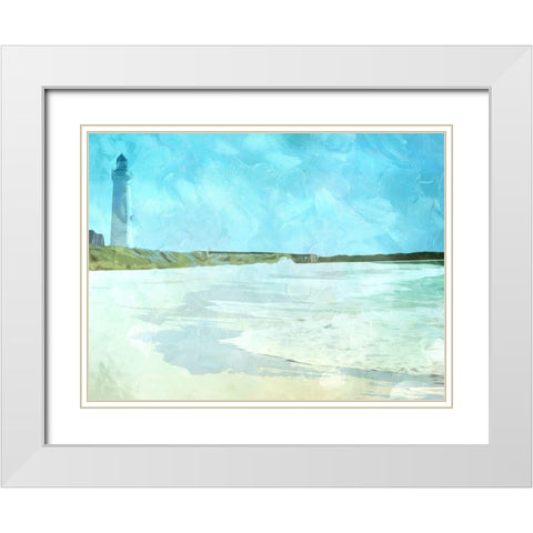 Look Out To The Sea White Modern Wood Framed Art Print with Double Matting by Villa, Milli