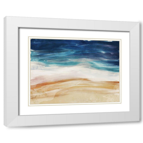 Sea Flow White Modern Wood Framed Art Print with Double Matting by Villa, Milli