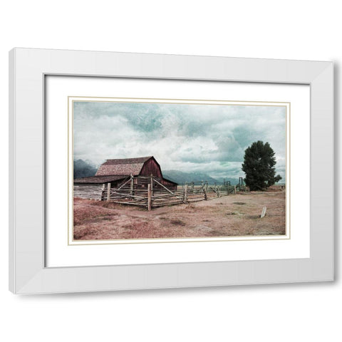 Looking At Farm White Modern Wood Framed Art Print with Double Matting by Villa, Milli